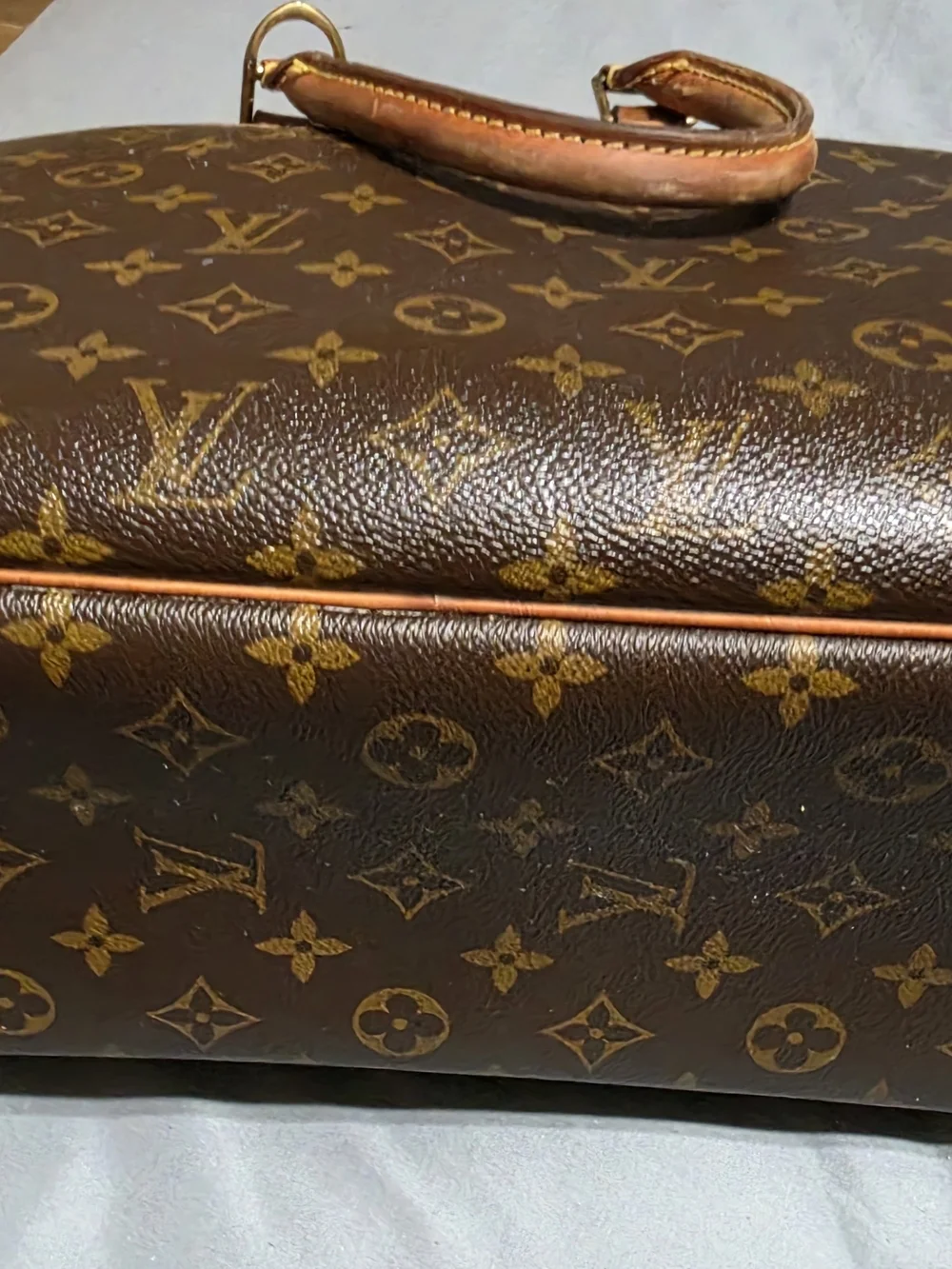Louis Vuitton Monogram Canvas Duffel in Brown with Tan Trim